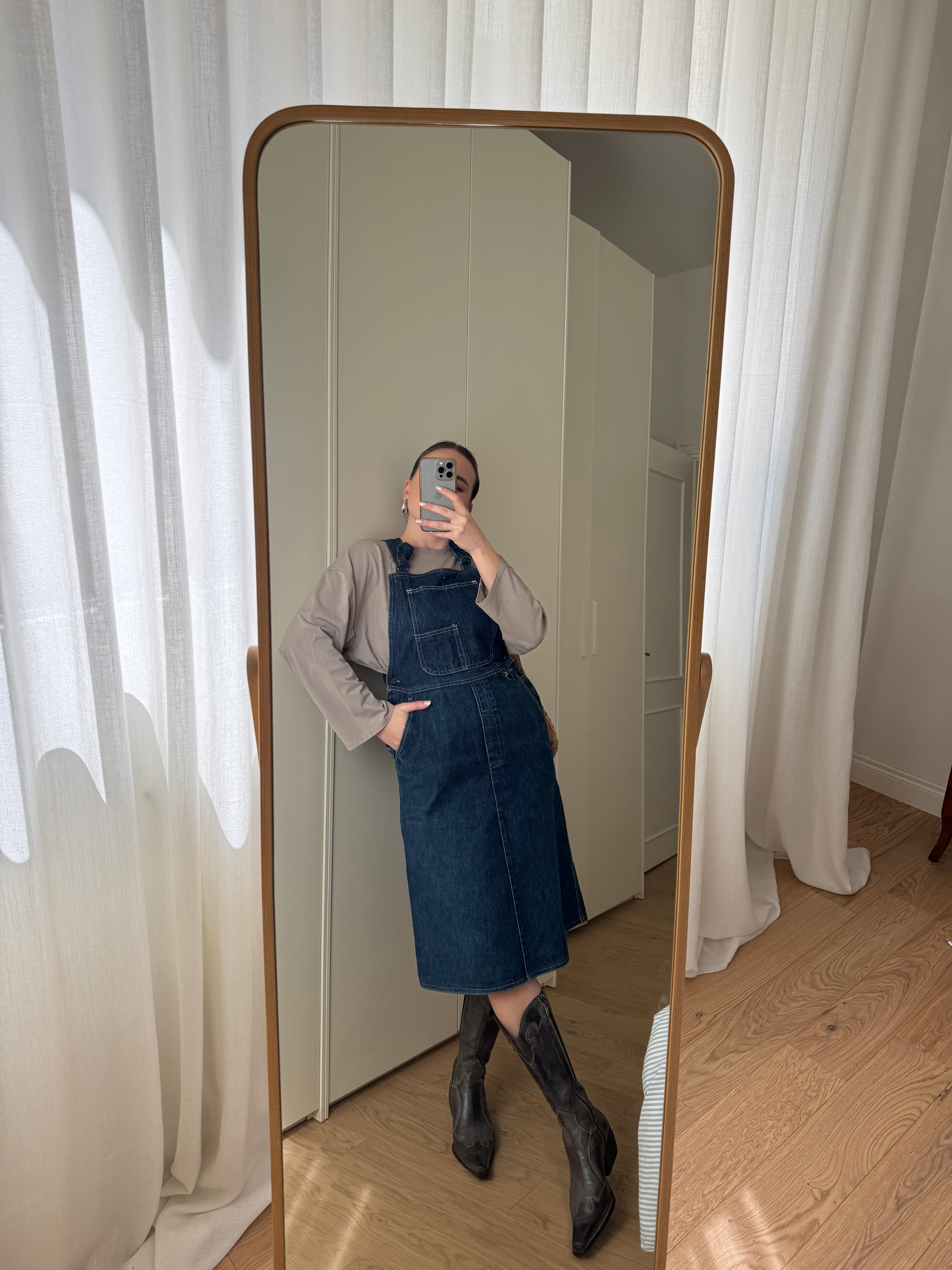 Salopette abito in denim