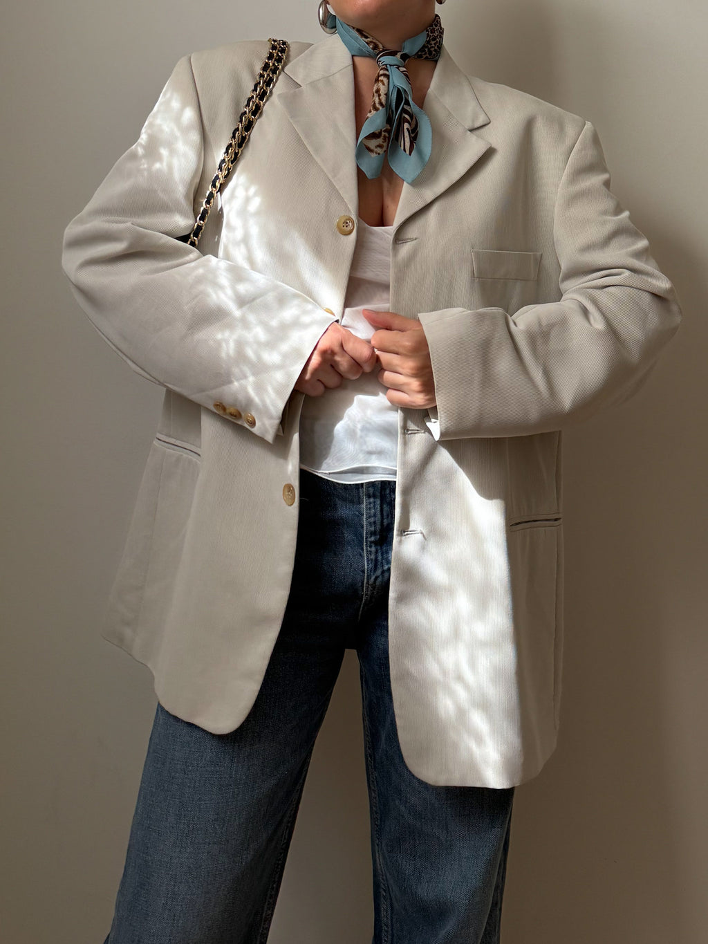 Viscose blend ice blazer