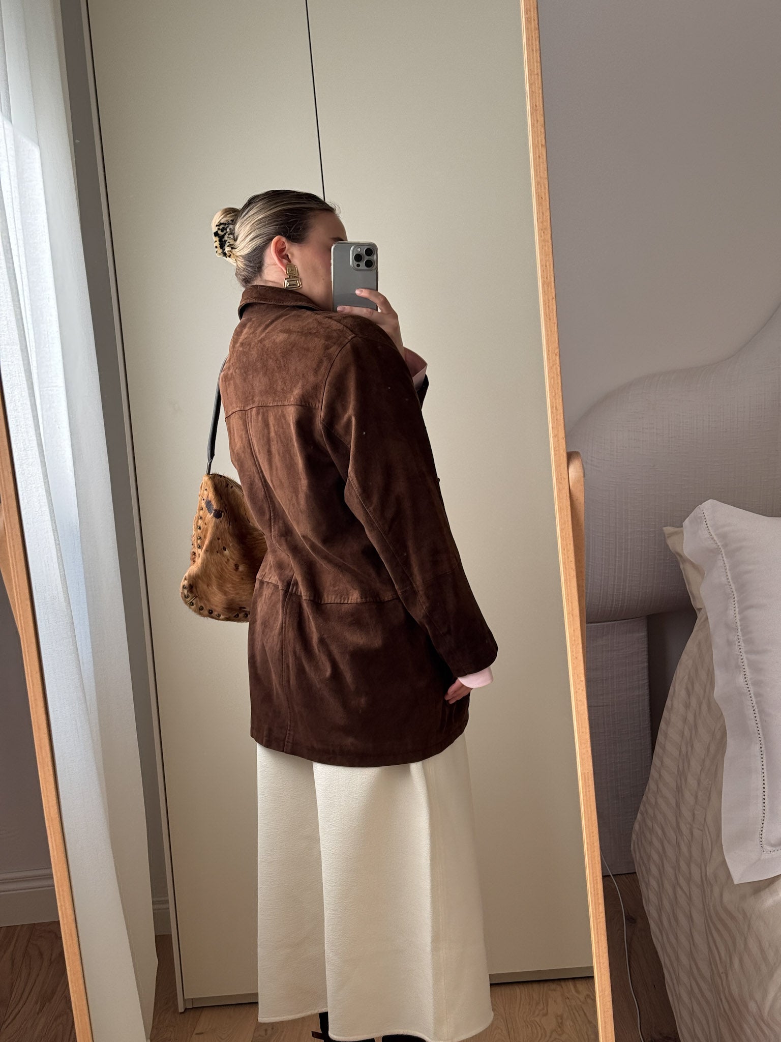 Real suede chocolate jacket