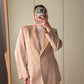 Viscose and wool pink blazer