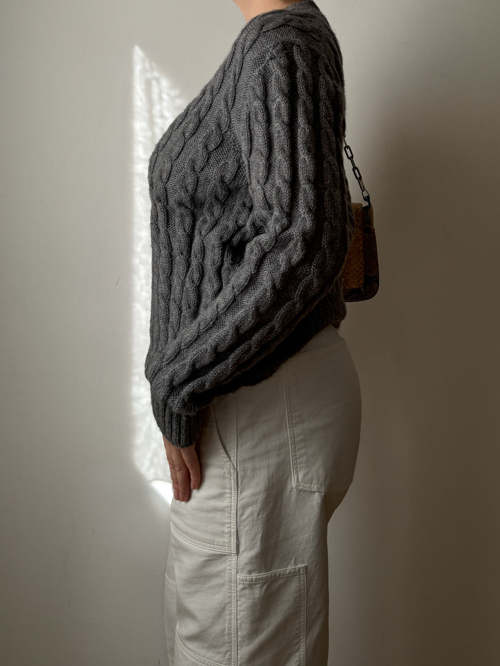 Shetland wool grey pull