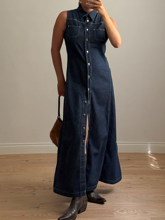 Rifle denim long dress