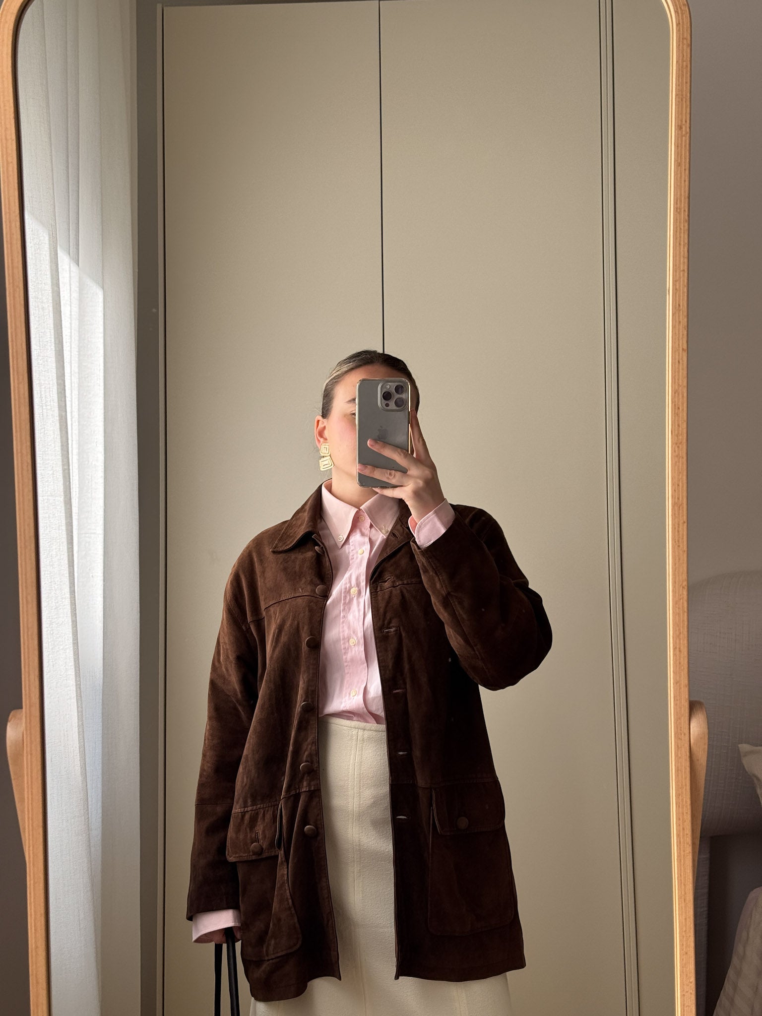 Real suede chocolate jacket