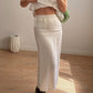 Pure linen white skirt