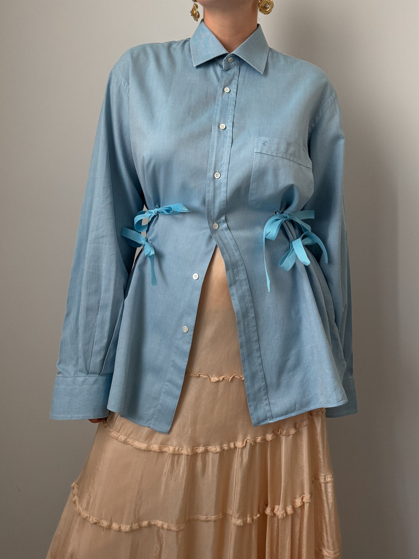 Isotta turquoise cotton (Carrel shirt)