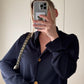 Pure viscose blue cardigan