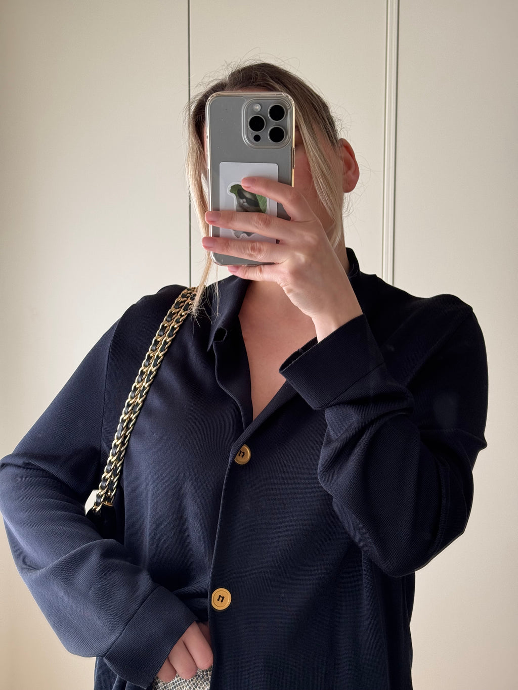 Pure viscose blue cardigan