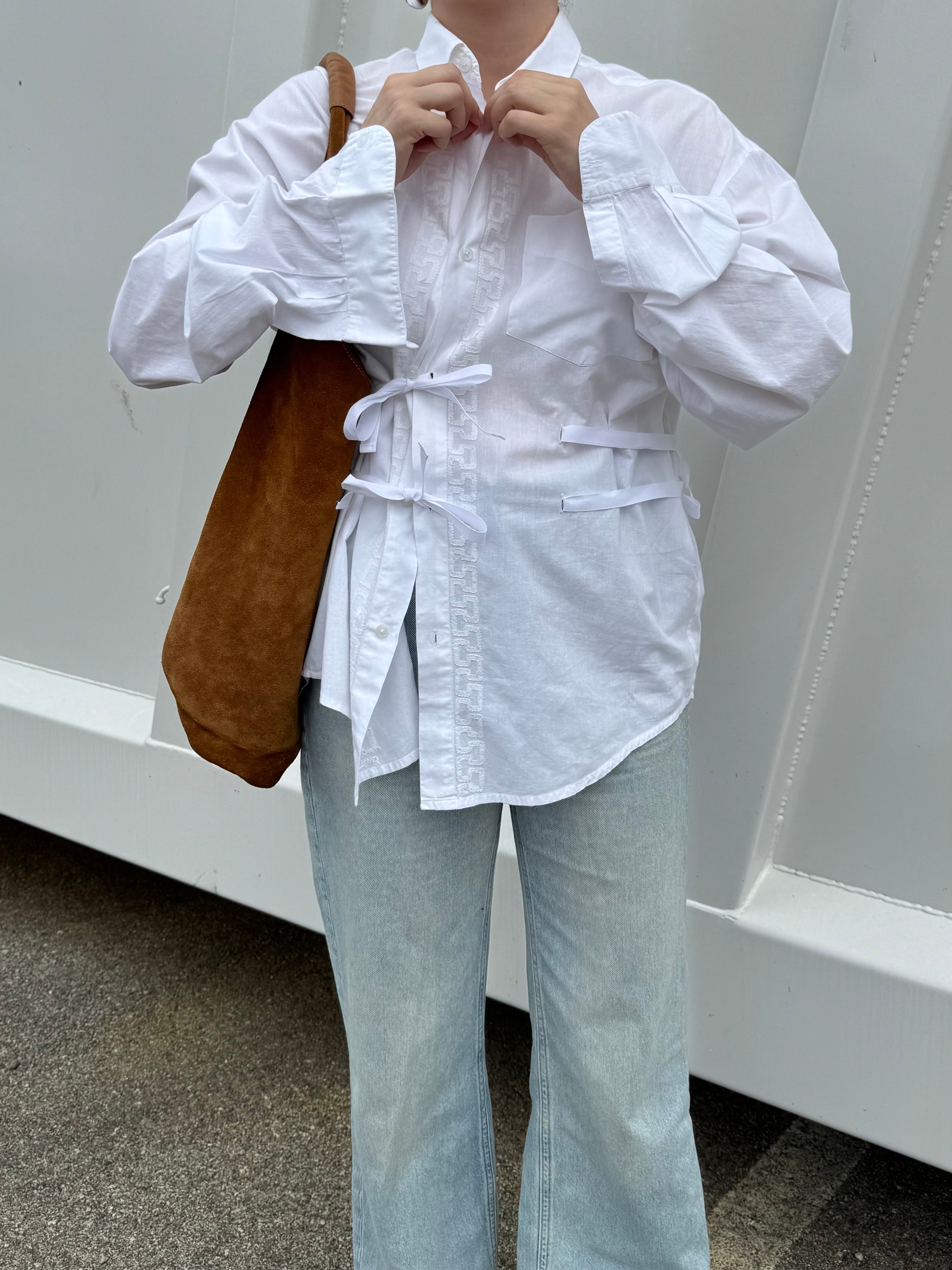 Isotta embroidered white cotton