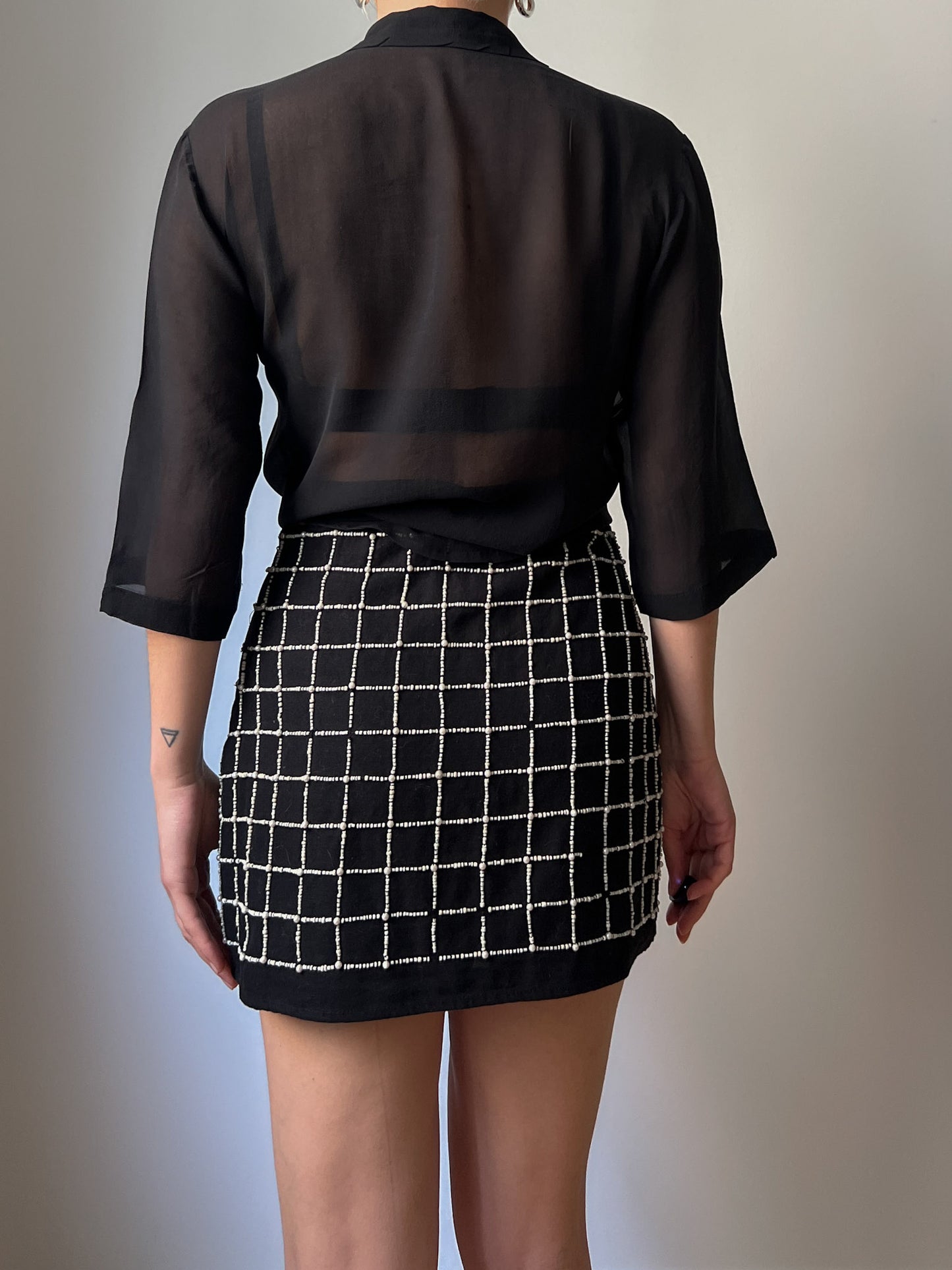 Pure silk black blouse