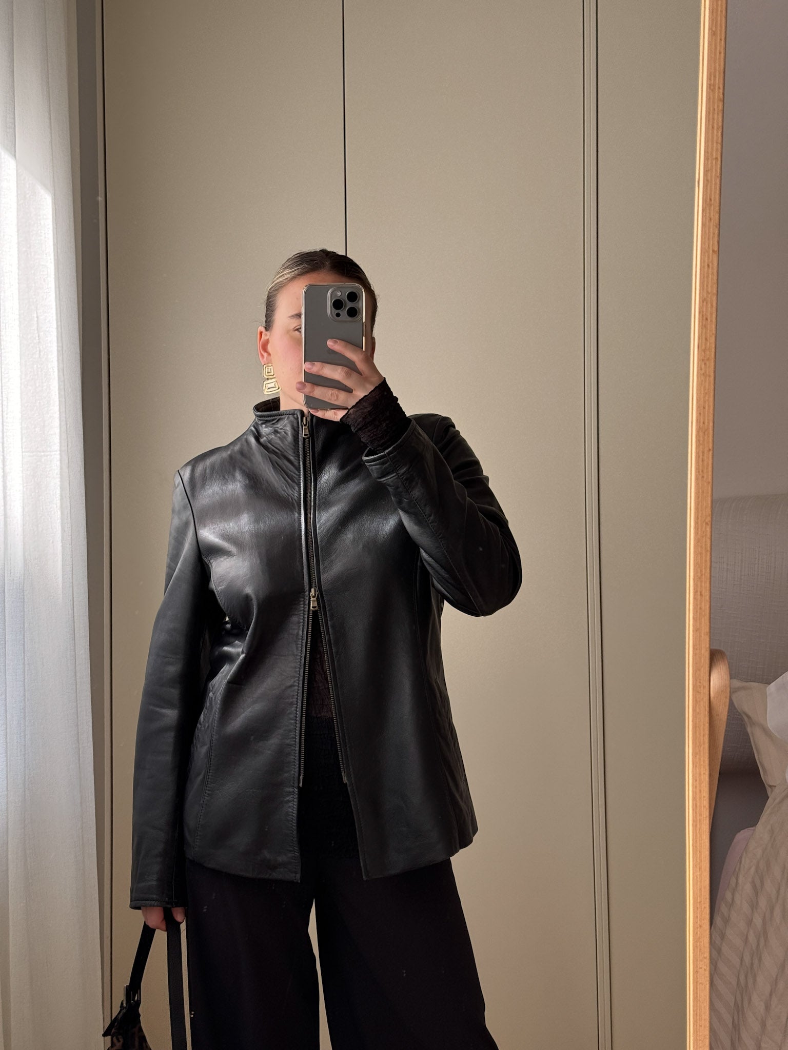 Genuin leather black jacket