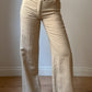 Linen and cotton beige pants