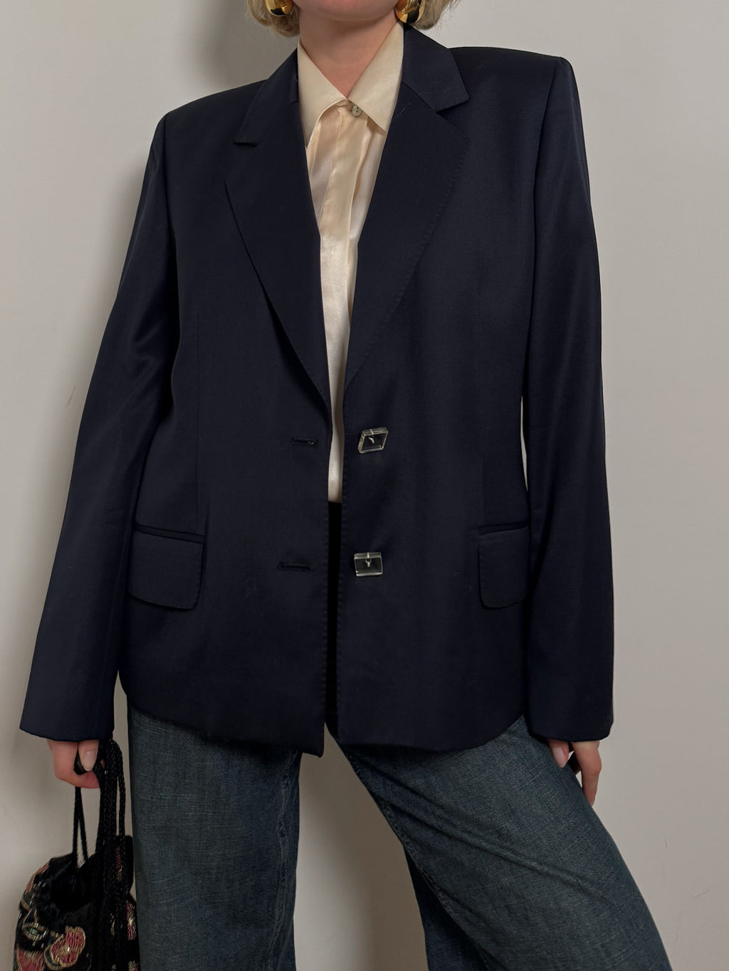 Piacenza wool blue blazer