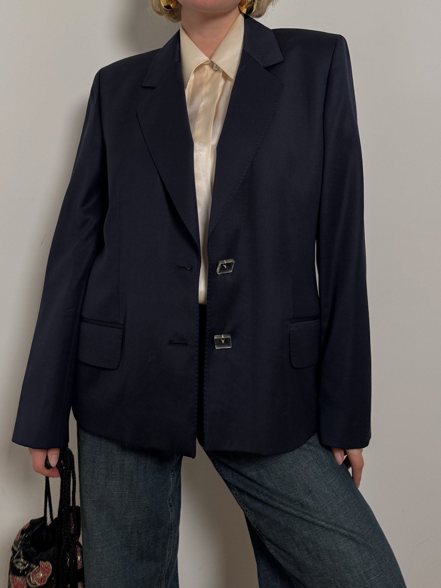 Piacenza wool blue blazer
