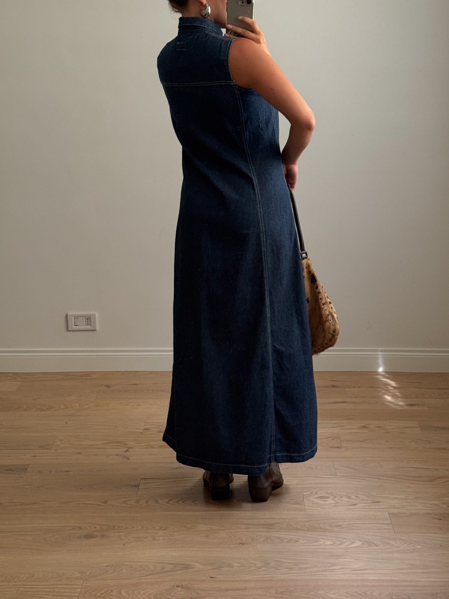Rifle denim long dress