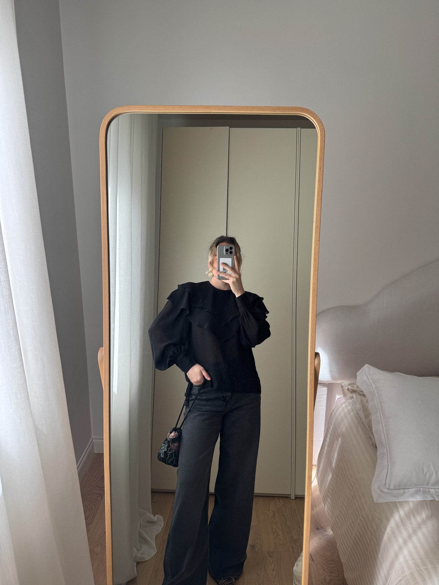 Made in France black blouse