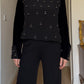 Velvet and strass black blouse