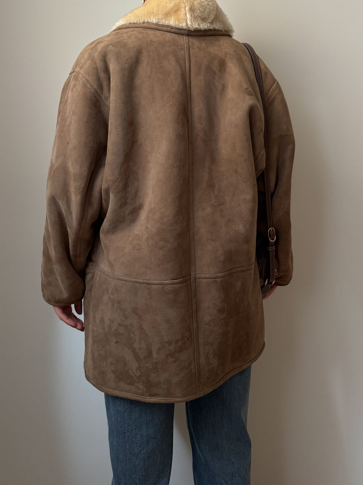 Original Shearling taupe coat