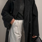 Persona wool and cashmere anthracite coat