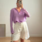 Pure silk lilac shirt