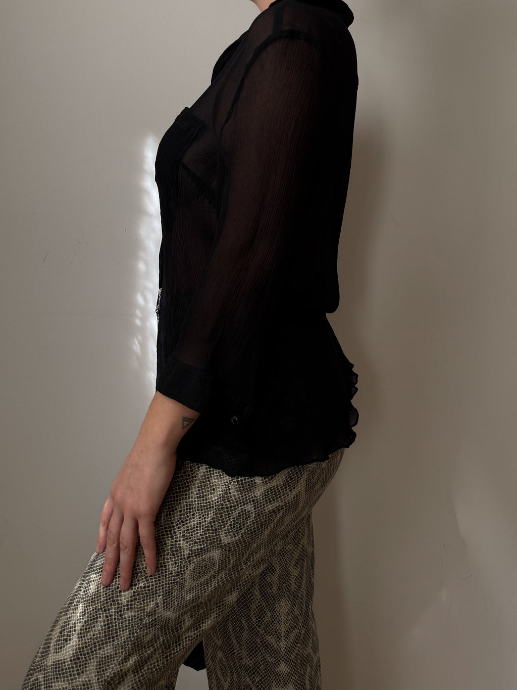 Pure silk black blouse