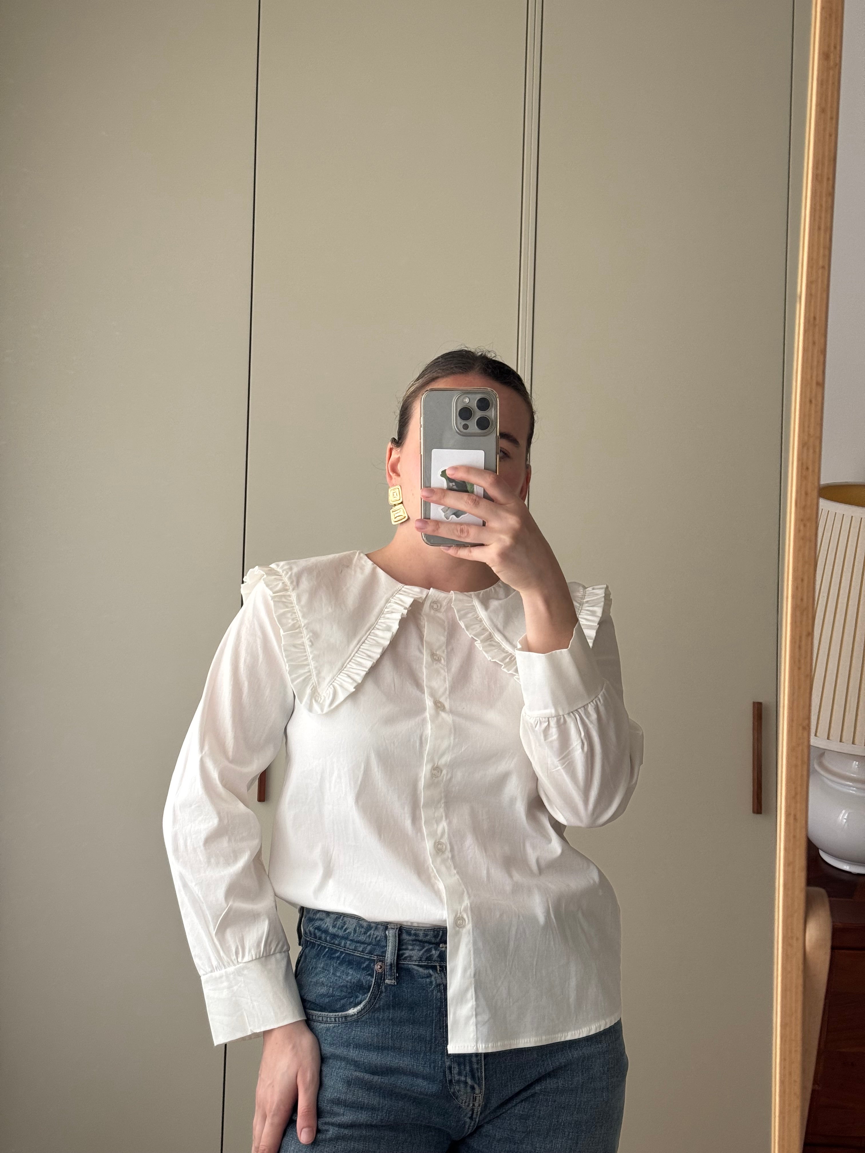 Pure cotton white blouse