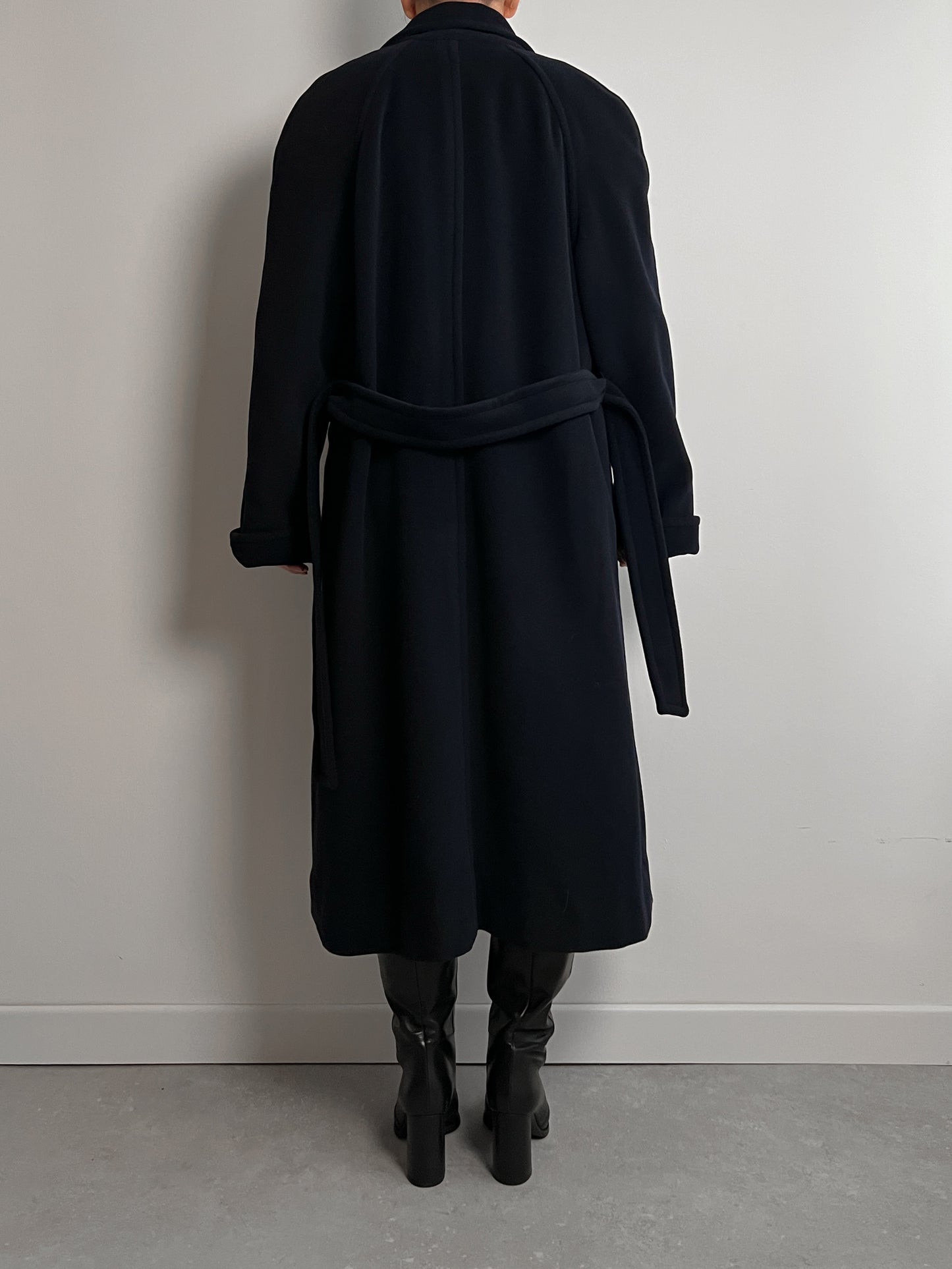 Pure wool blue long coat