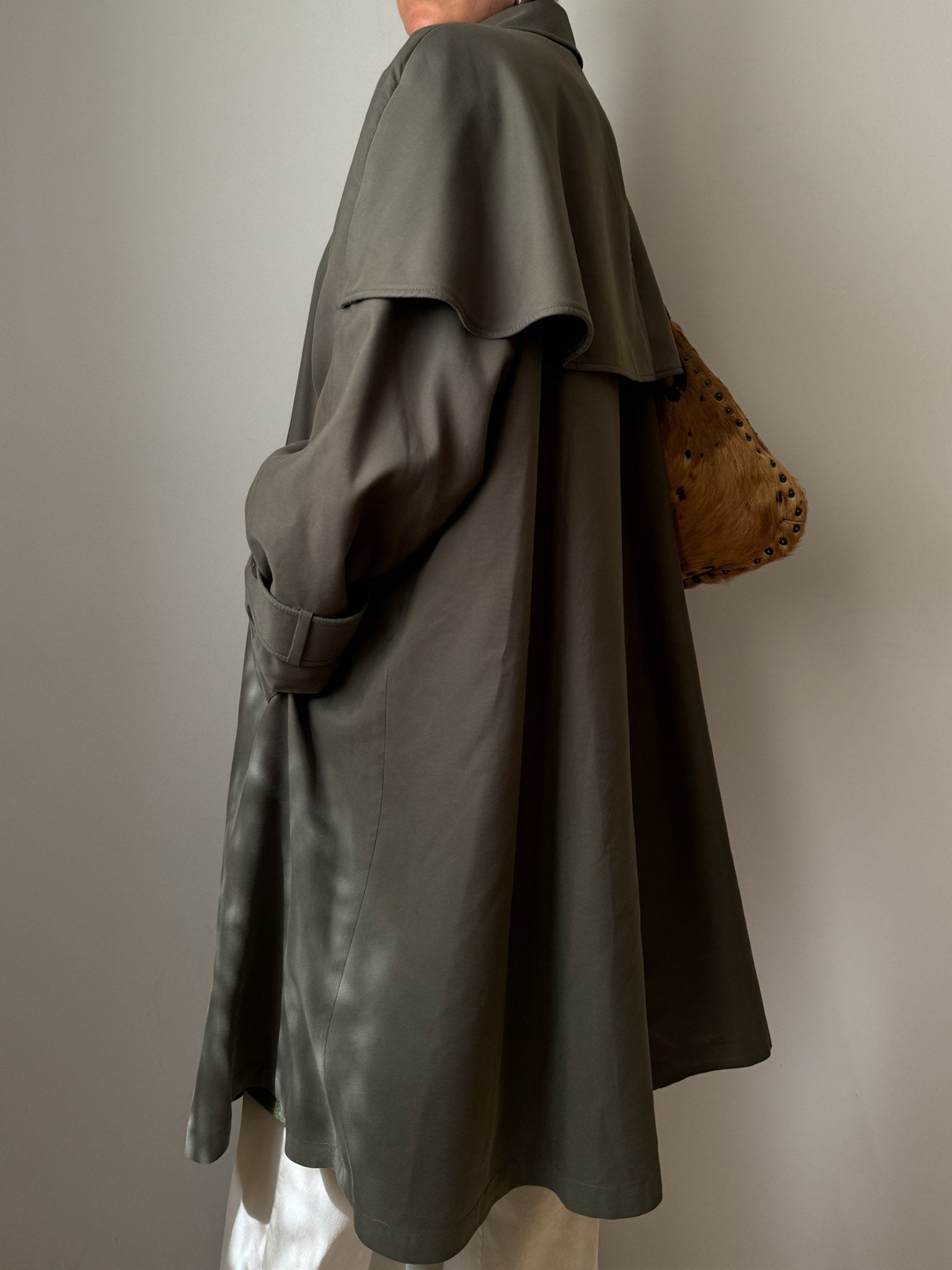 Olive trench coat
