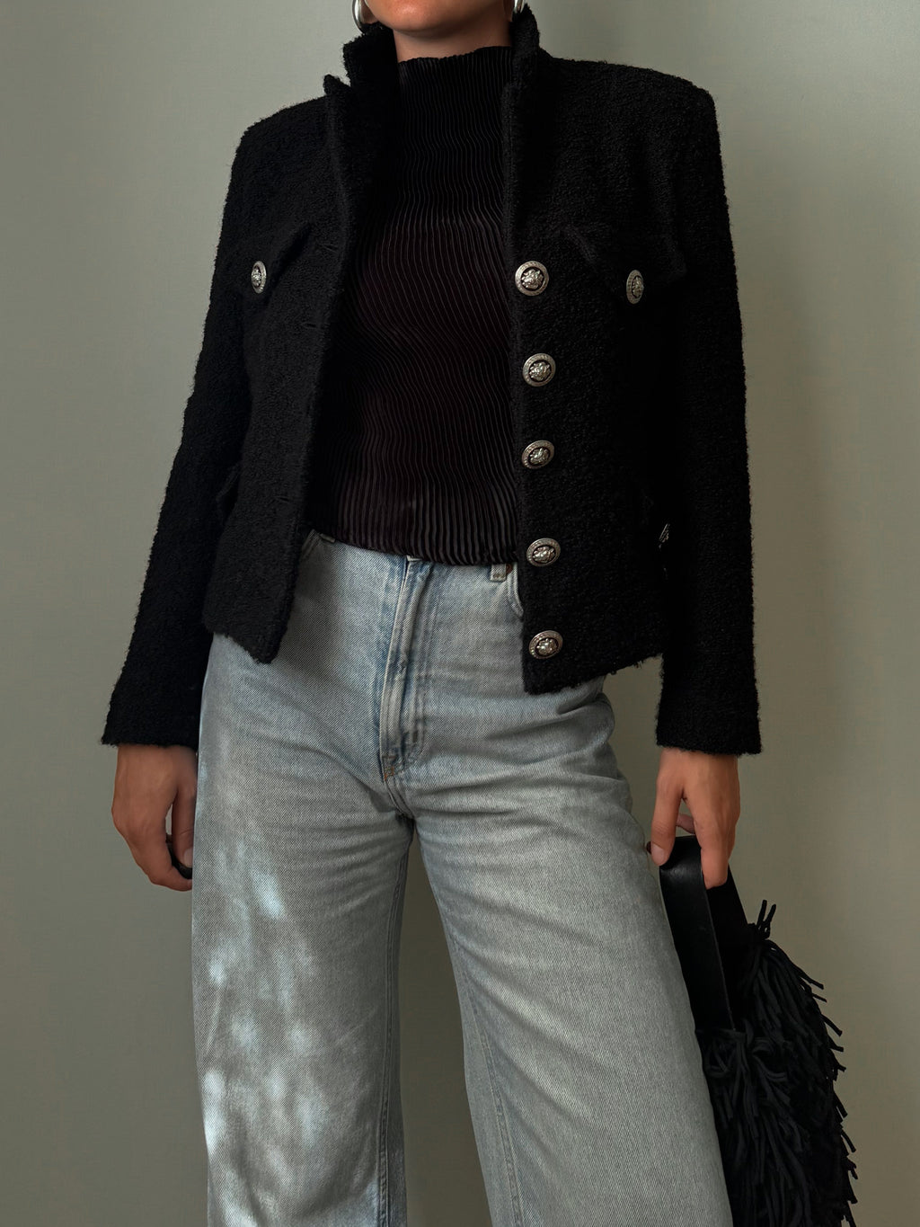 Bouclé black jacket