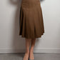 Pure virgine wool pleated camel skirt