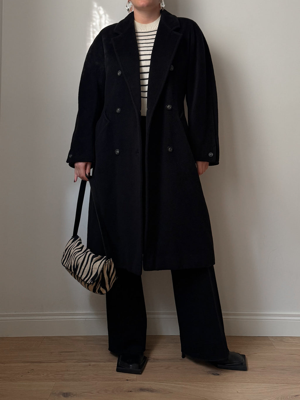 Max Mara 101801 black coat