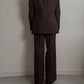 Pure virgin wool brown suit