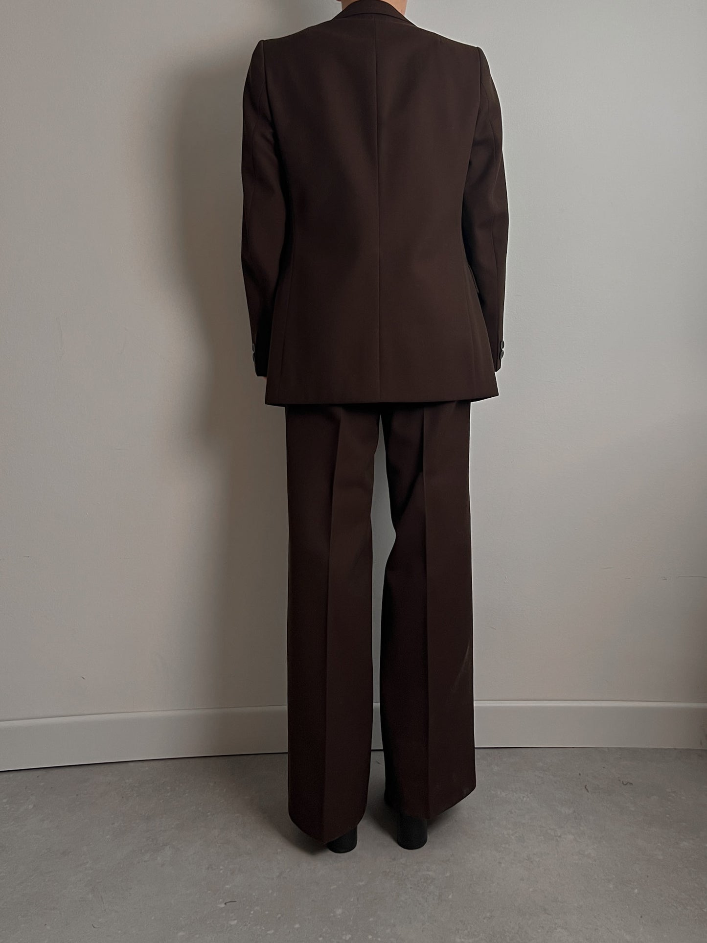 Pure virgin wool brown suit