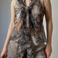 Pure silk printed top