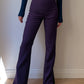 Flared purple pants