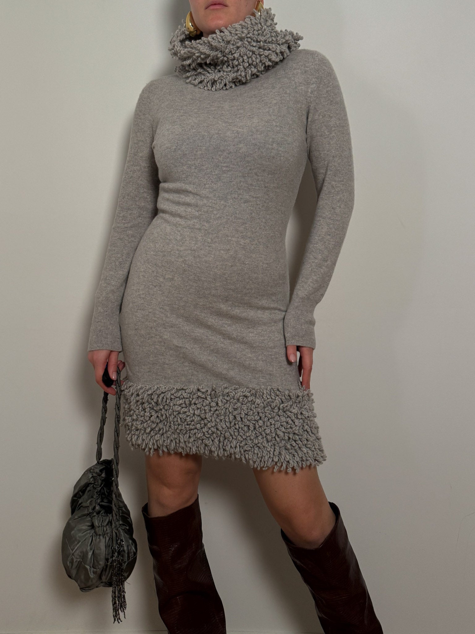 Pure cashmere grey dress