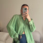 Silk blend green shirt