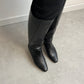 Genuine leather black boots