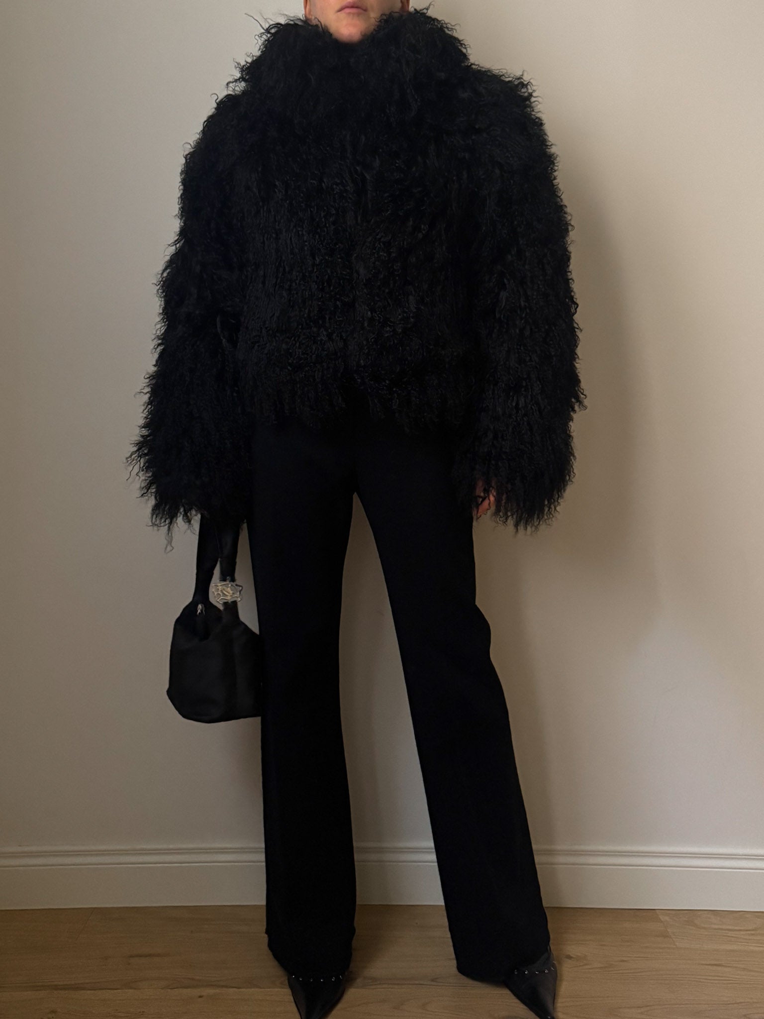 Real mongolian black fur