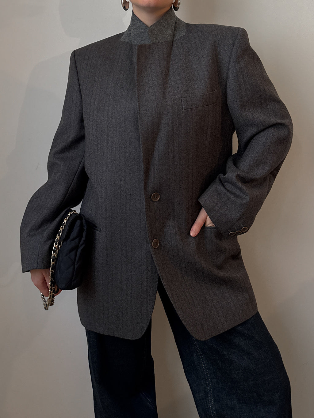 Pure wool grey blazer