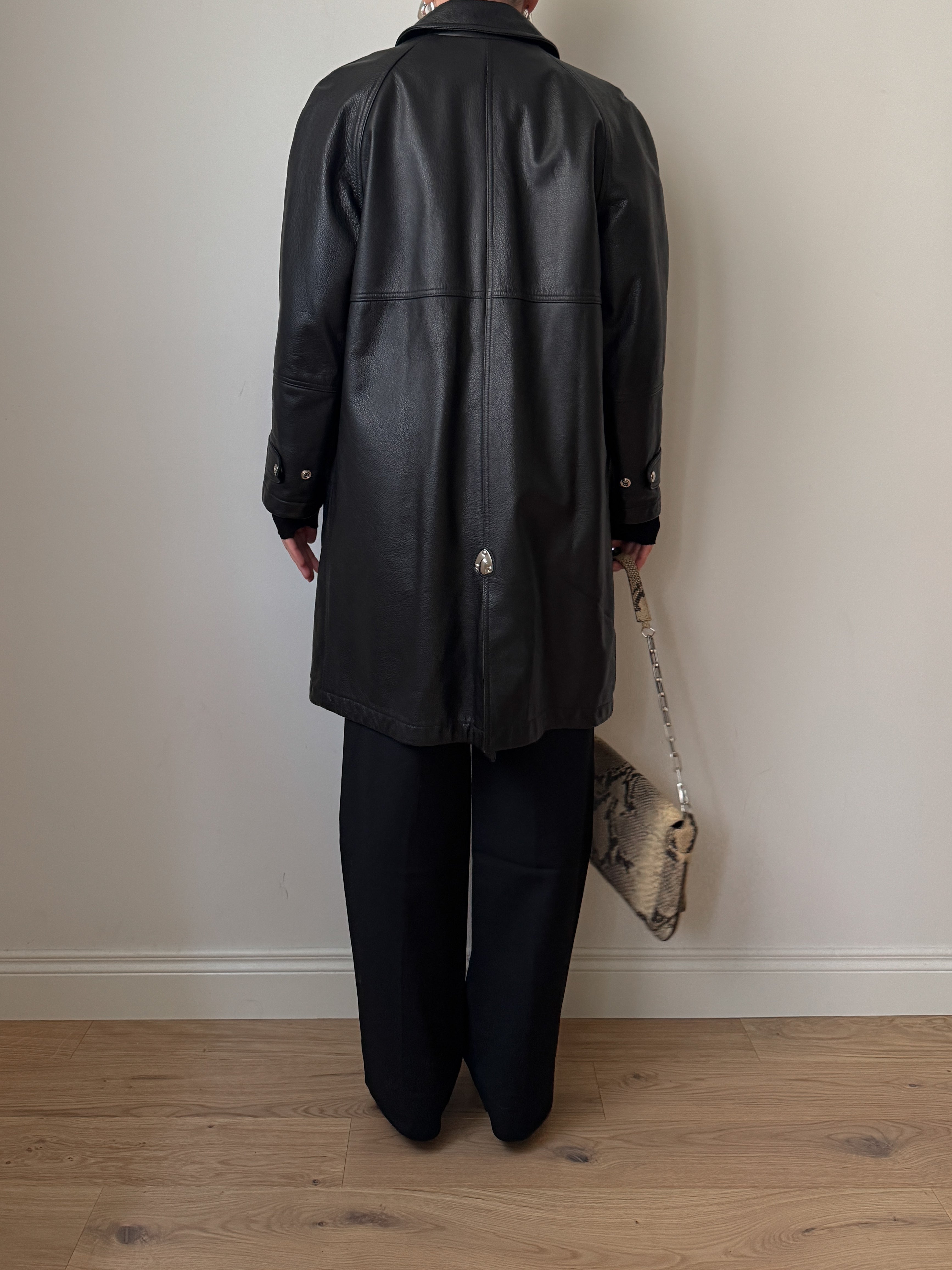 Piero Guidi leather black jacket