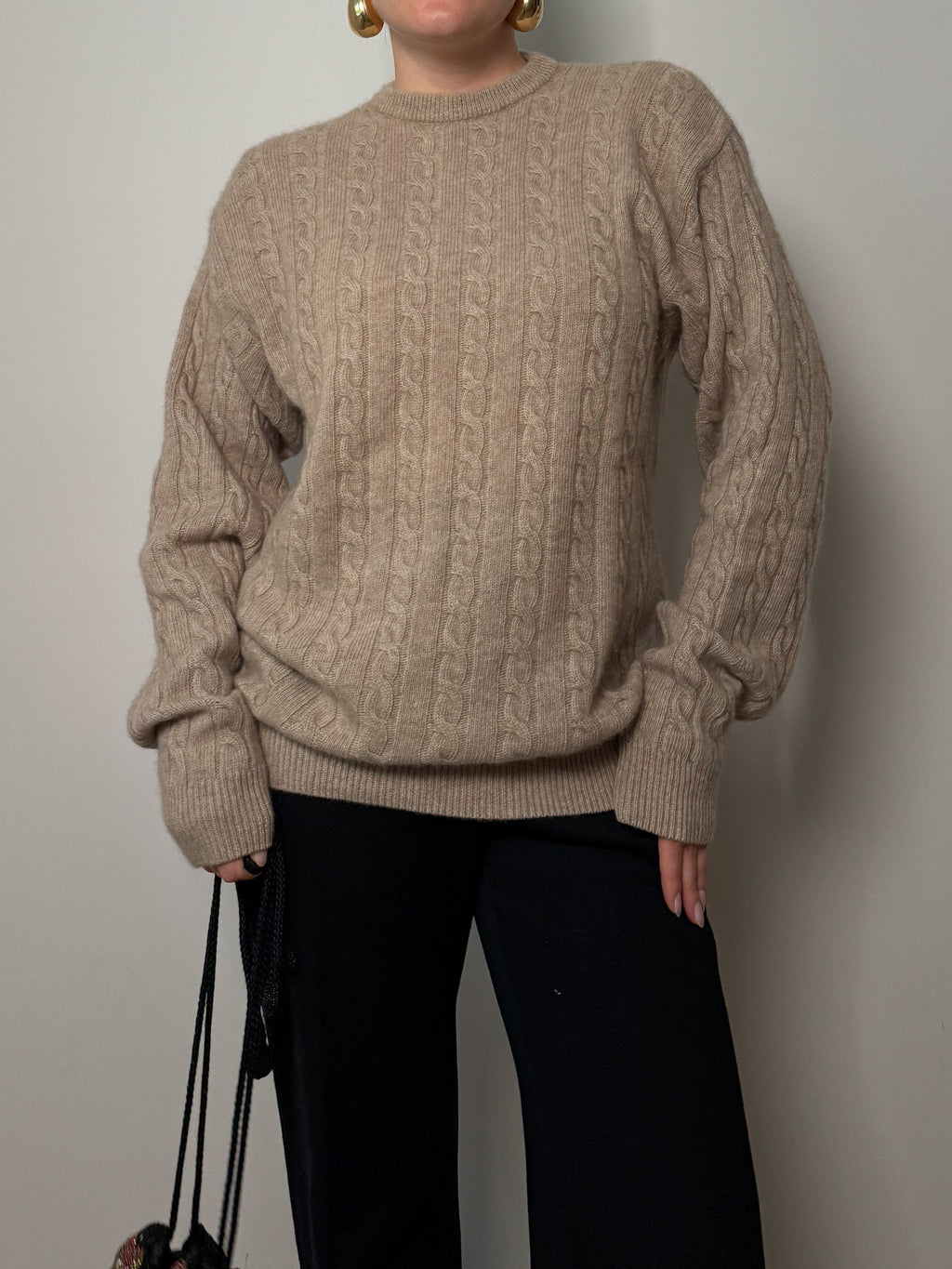 Pure cashmere sand pull