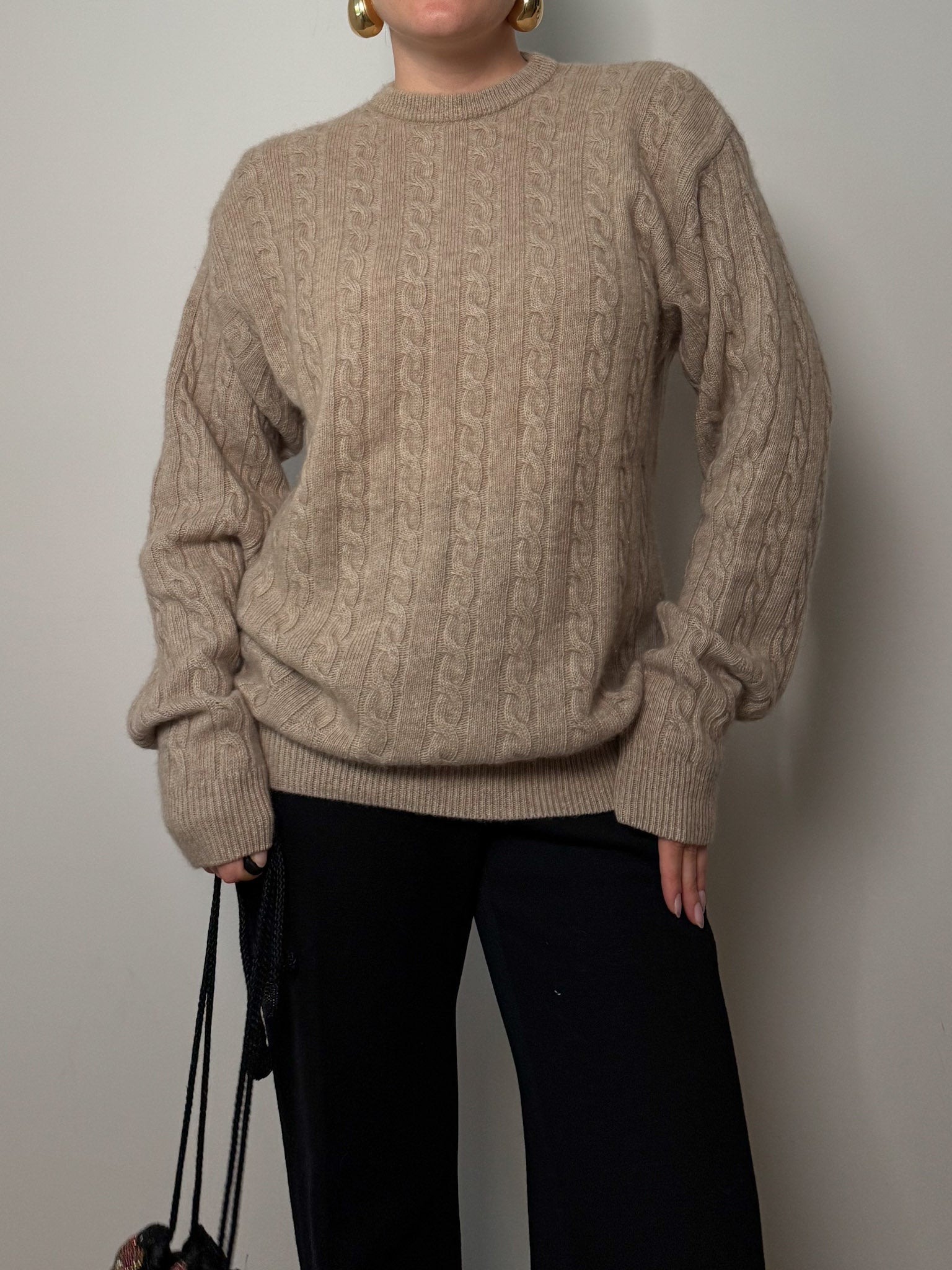 Pure cashmere sand pull