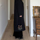 Virgin wool black coat