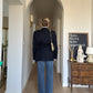 Brando pinstriped blue wool