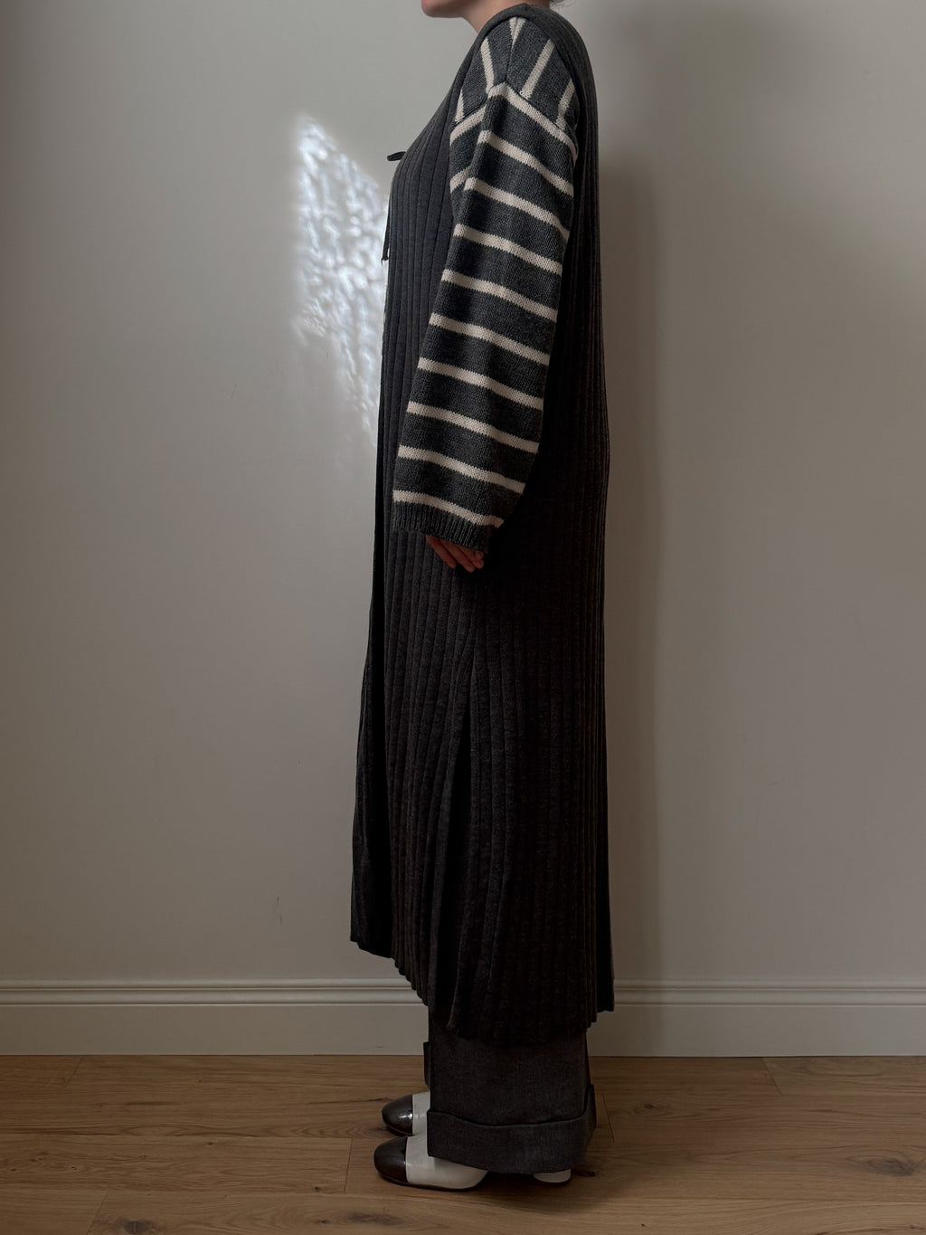 Merino wool, cashmere and wool grey vest