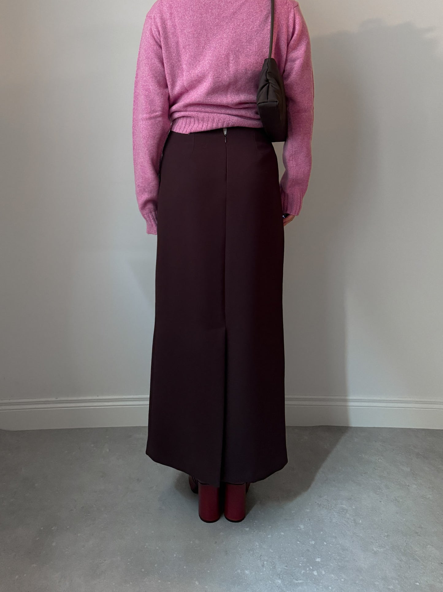 Chocolate brown long skirt