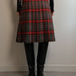 Pure wool pleated tartan skirt