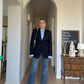 Brando pinstriped blue wool