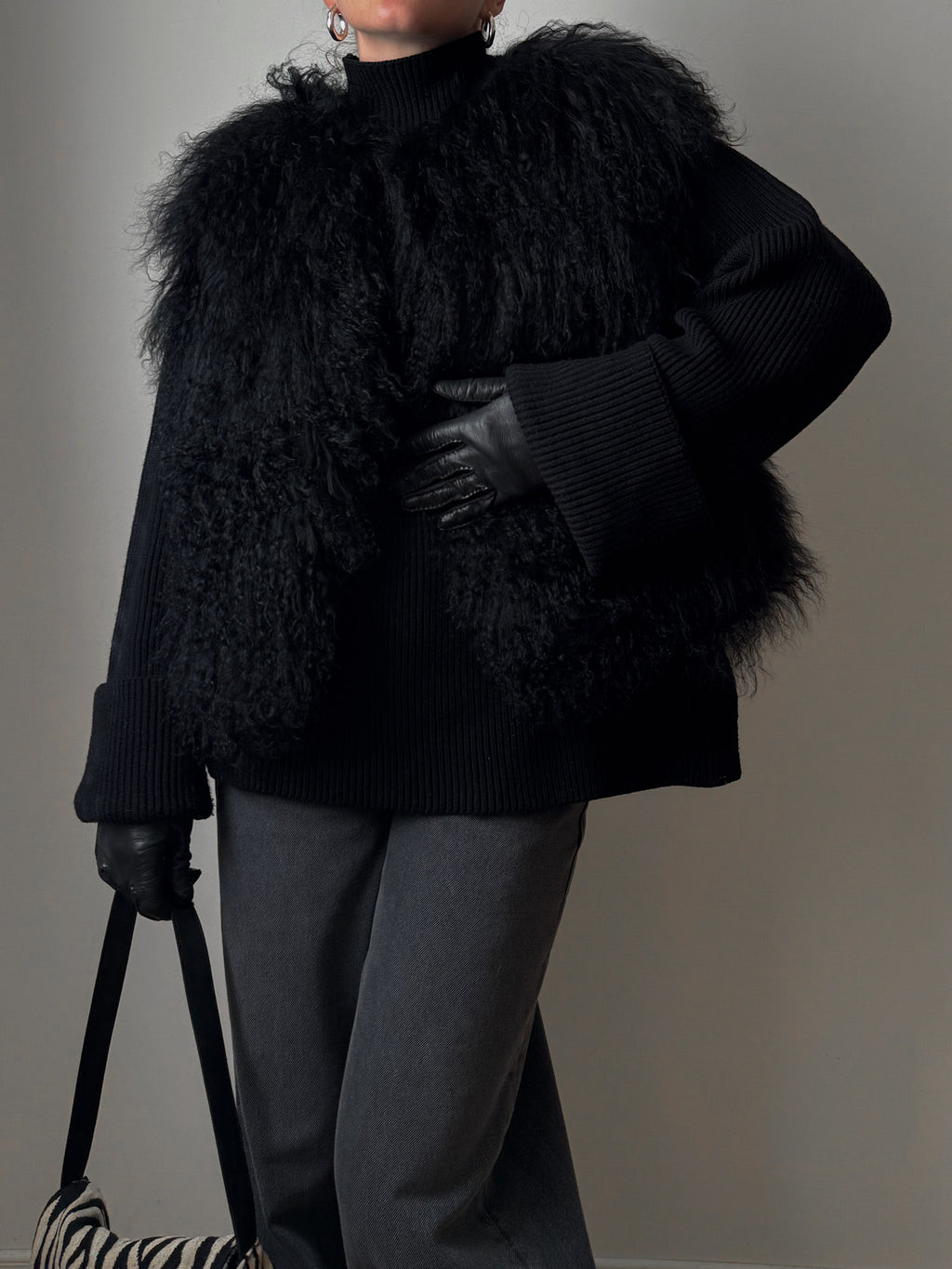 PRE-ORDER Black Mongolian Vest