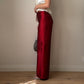 Pure silk red pants